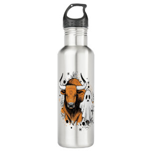 Halloween Highland Cow Pumpkin 710 Ml Water Bottle