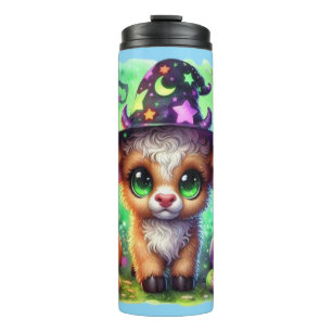 Halloween Highland Cow Thermal Tumbler Cute Fall