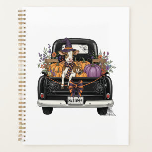 Halloween Highland Cow with Truck Planner