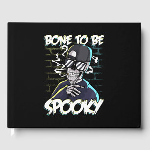 Halloween Hip Hop Love Bone To Be Spooky Skeleton Guest Book