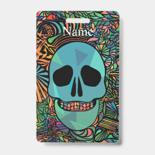 Halloween Hippie Skull Thunder_Cove  Badge