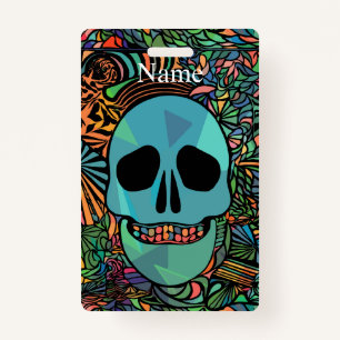 Halloween Hippie Skull Thunder_Cove  Badge