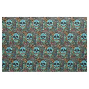 Halloween Hippie Skull Thunder_Cove Fabric