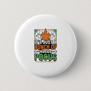 Halloween Hocus Pocus Quote Vector Design_1 2 Inch Round Button