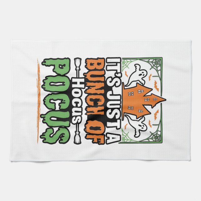 Halloween Hocus Pocus Quote Vector Design_1 Kitchen Towel (Horizontal)