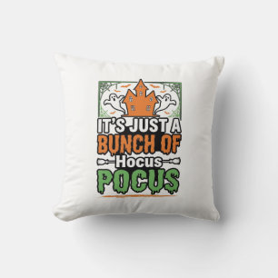 Halloween Hocus Pocus Quote Vector Design_1 Throw Pillow