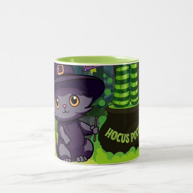 Halloween Hocus Pocus Two-Tone Coffee Mug (Center)