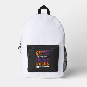 Halloween Hocus Pocus Witch Typography Vector Printed Backpack