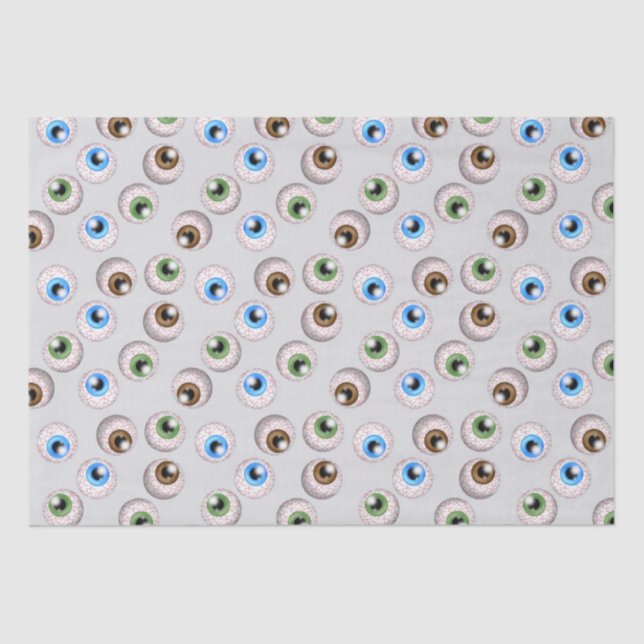Halloween Holiday eyeball pattern tissue paper (Front)