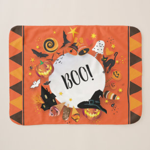 Halloween Holiday Fantasy Symbols trendy design Sherpa Blanket