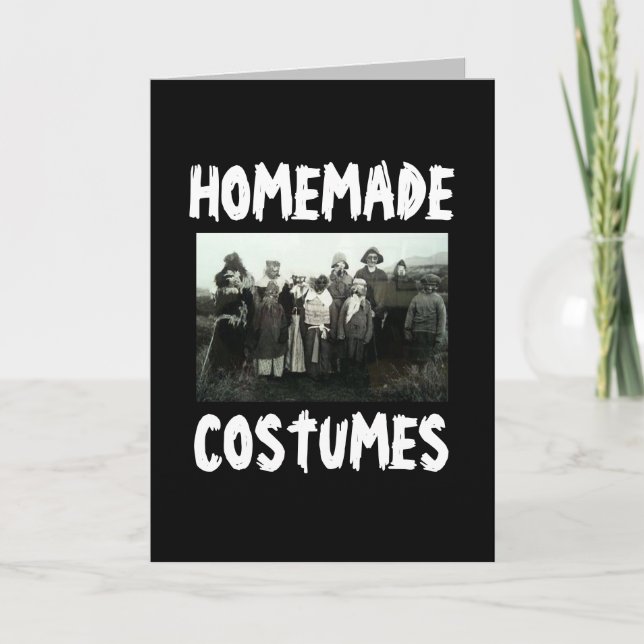 HALLOWEEN HOMEMADE COSTUMES FUNNY GREETING CARTE (Devant)