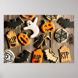Halloween Homemade Gingerbread Cookies Poster