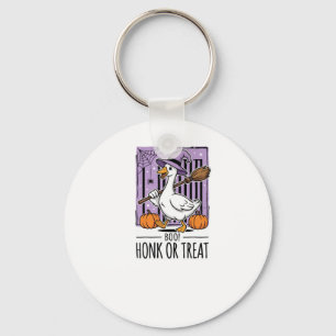 Halloween Honk or Treat Witch Goose Keychain