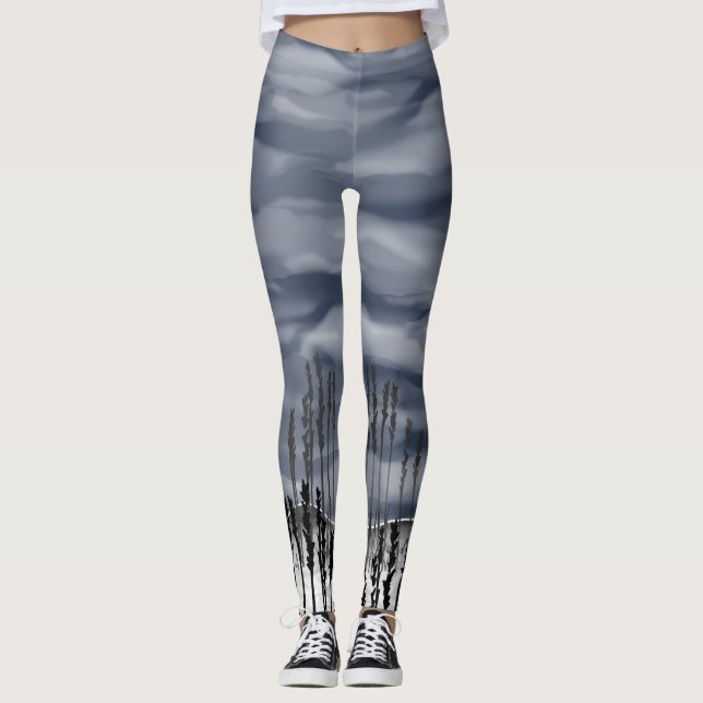 Halloween Horror Creepy Cornfield Leggings (Front)
