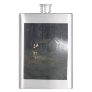 Halloween Horror House Hip Flask