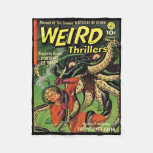 Halloween Horror Monster Vintage Comic Book Retro Fleece Blanket