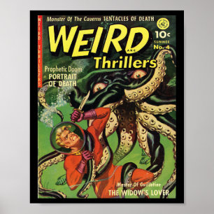 Halloween Horror Monster Vintage Comic Book Retro Poster