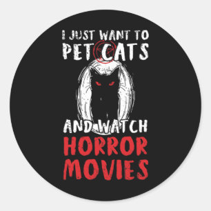 Halloween Horror Movie Design for a Halloween Fan  Classic Round Sticker