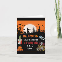 Halloween Horror Movie Night Party Invitation