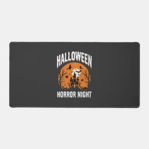 Halloween Horror Night Haunted Castle Vintage Desk Mat