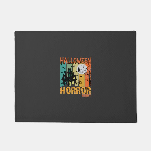 Halloween Horror Night Haunted House Vector_1 Doormat (Front)
