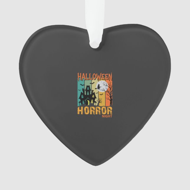 Halloween Horror Night Haunted House Vector_1 Ornament (Front)
