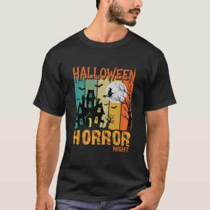 Halloween Horror Night Haunted House Vector_1 T-Shirt