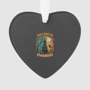 Halloween Horror Night Haunted House Witch Full Mo Ornament