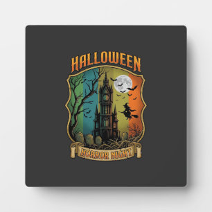 Halloween Horror Night Haunted House Witch Full Mo Plaque
