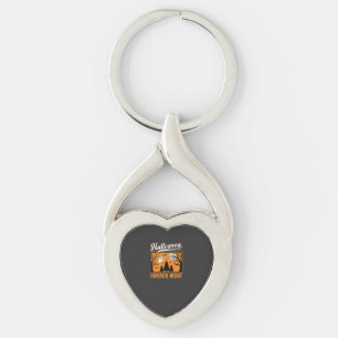 Halloween Horror Night Retro Ghost Forest Keychain