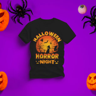 Halloween horror night - scary Halloween design T-Shirt