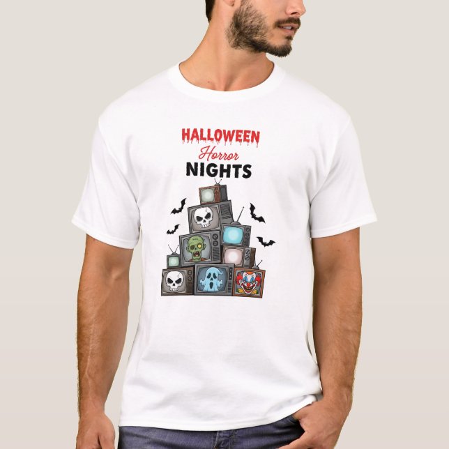 Halloween Horror Nights Scary Ghost T-Shirt (Front)