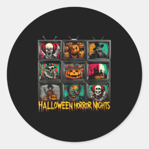 Halloween Horror Nights Scary Movie  Classic Round Sticker