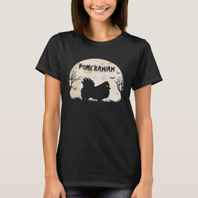 Halloween Horror Pomeranian T-Shirt (Front)