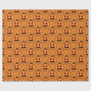 Halloween Horror Pumpkin Pattern Wrapping Paper