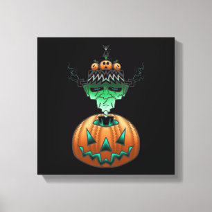Halloween Horror Punk Zombie Canvas Print