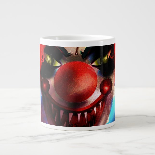 Halloween Horror Scary Clown Personalized Large Coffee Mug (Front)