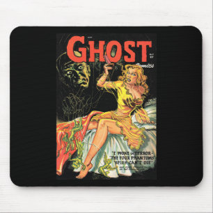 Halloween Horror Vintage Ghost Comic Book Retro Sc Mouse Pad