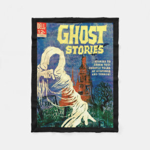 Halloween Horror Vintage Ghost Grim Reaper Comic Fleece Blanket