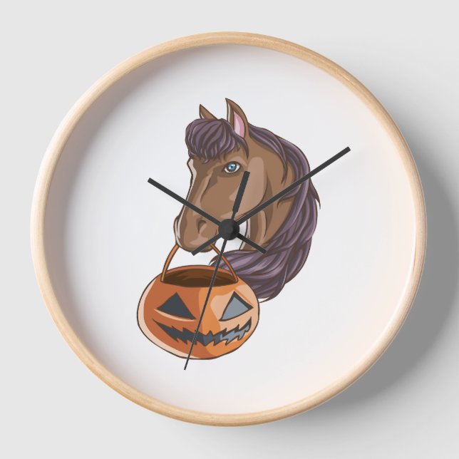Halloween Horse Clock (Front)
