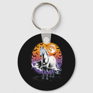 Halloween Horse Ghost Spooky Costume Keychain
