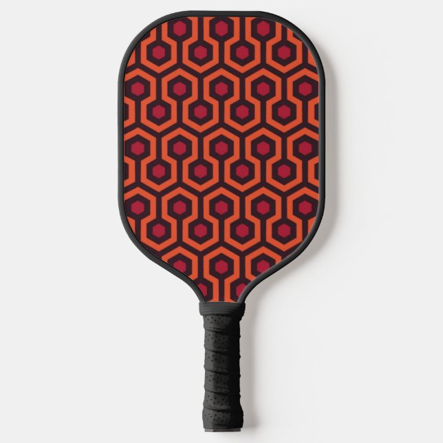 halloween hotel carpet  pickleball paddle (Front)