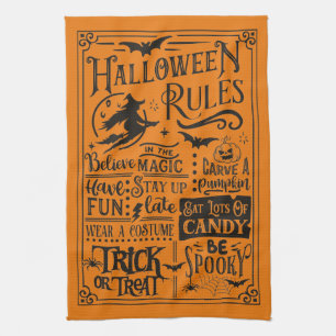 Halloween House1 Rules Customize Kitchen Towels