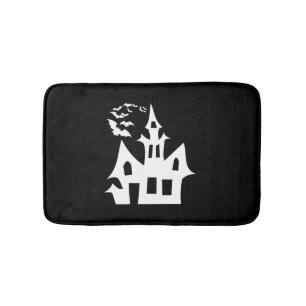 halloween house bath mat
