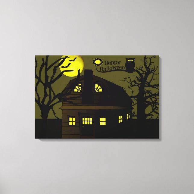 Halloween House Canvas Print (Front)