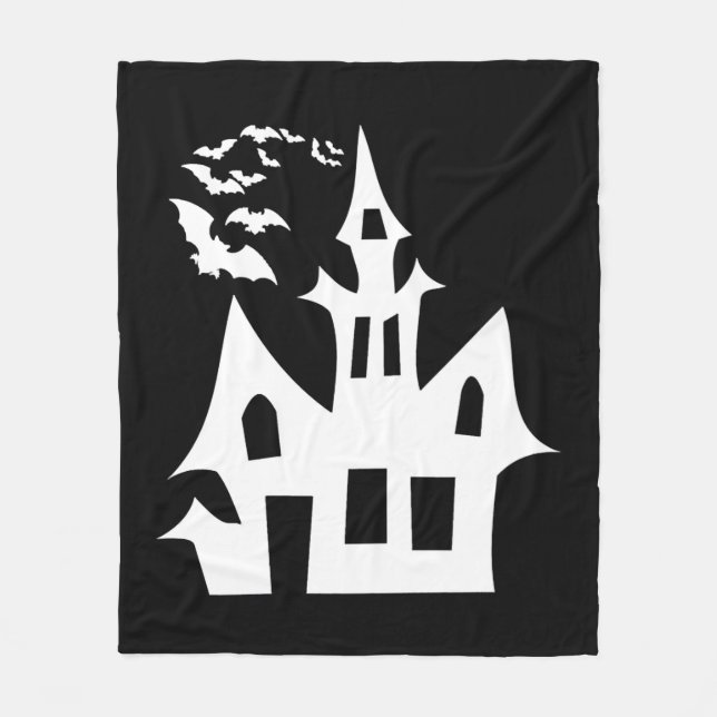 halloween house   fleece blanket (Front)