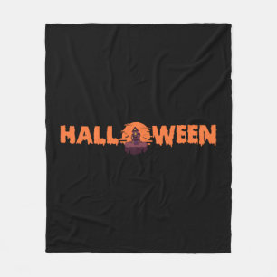 Halloween House Fleece Blanket