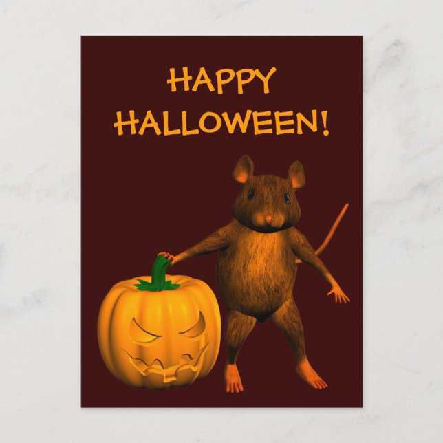 Halloween House Mouse Postcard (Front)