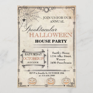Halloween House Party Invitation