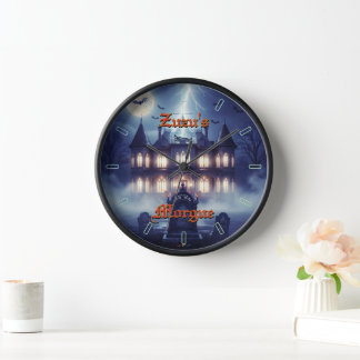 Halloween House With Frankie, Dark Blue Clock